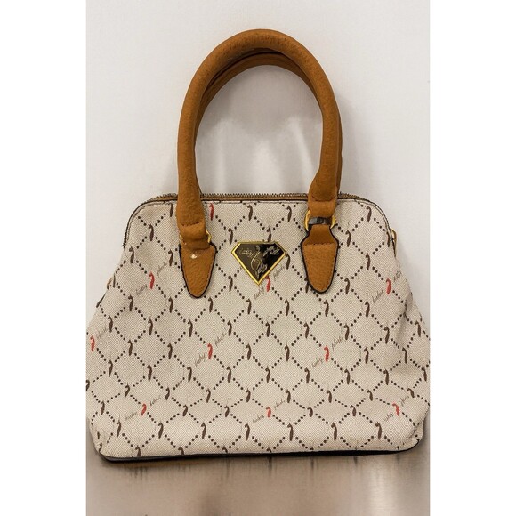 Vintage Retro Y2K 2000s Purse Cat Pattern Baby Phat Small Arm Tote by Kimora Lee - Picture 1 of 8